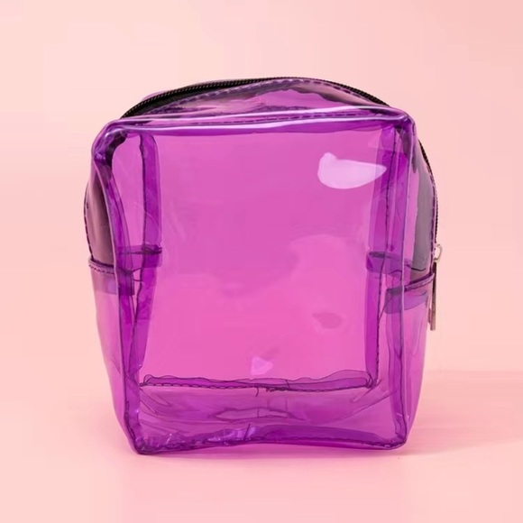 Womens NEW Royal Purple PVC Cosmetic Bag/Travel Bag/Tarot Clutch/Mini Purse, OS - Picture 1 of 7